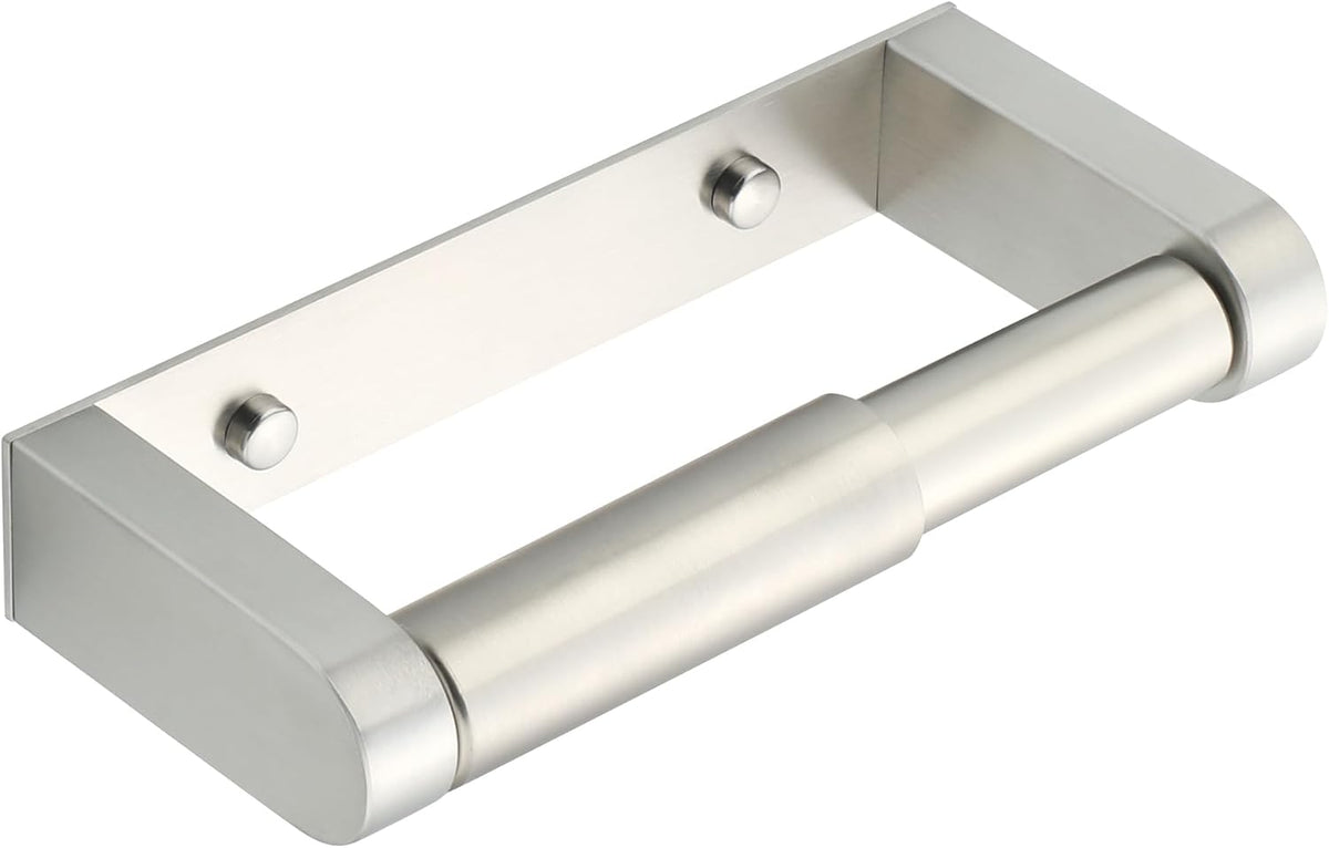 Alise Toilet Paper Holder Wall Mounted with Adhesive or Wall Drill, Brushed