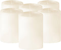 Simply Soson Ivory Pillar Candles 3x4, Set of 6, Unscented Bulk Pack