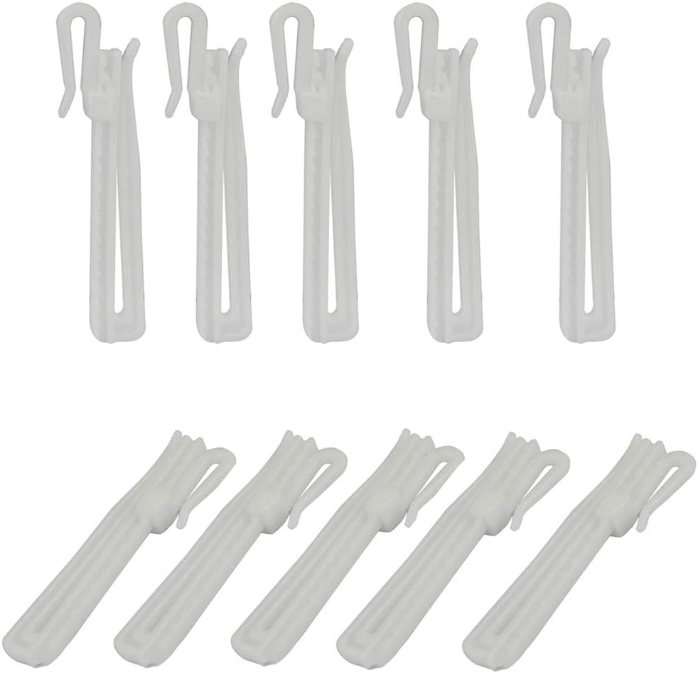 Adjustable Pinch Pleat Curtain Clip Hooks, 30 Pack Drapes Hooks