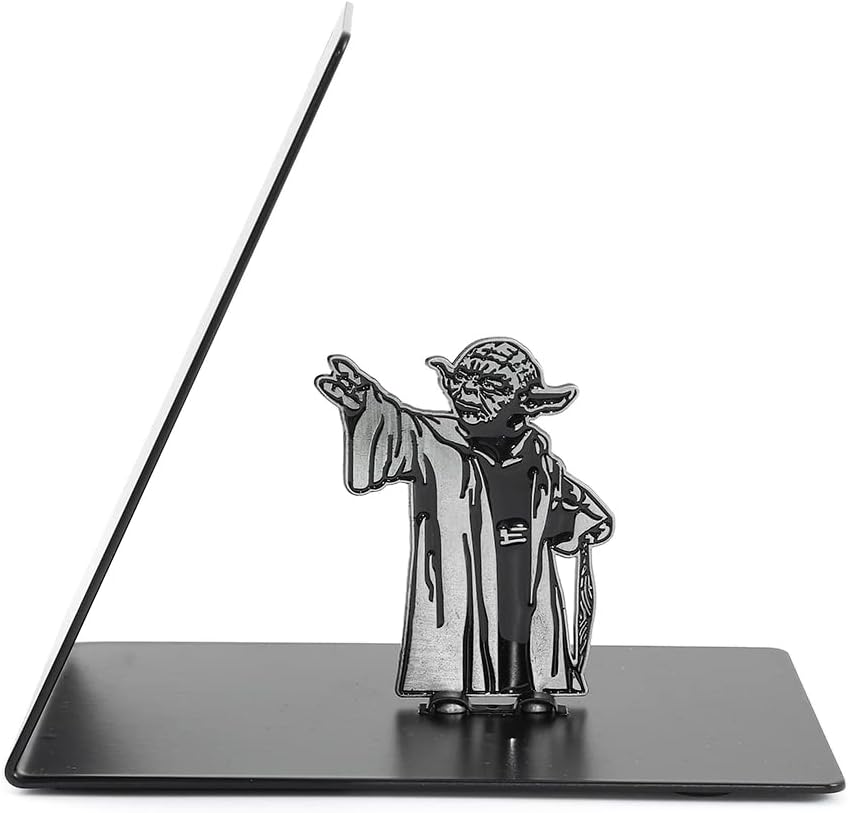 Premium Heavy-Duty Metal Bookend - Black L-Shaped Book End