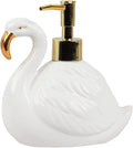 White Swan Soap Dispenser with Pump for Bathroom or Kitchen Sink