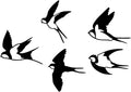 ESTART Metal Birds Wall Decor, 5 Pcs Black Birds Metal Wall Art