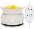 Bobolyn Wax Melter Candle Warmer with Timer - Ceramic Electric Scented Wax Melts Warmer 4-in-1 Candle Burner Melter Timer Adjust Fragrance Intensity Auto Shut Off for Home Office Bedroom Gift & Decor