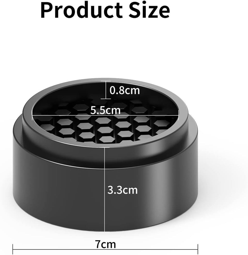 Ezprotekt 1 Inch Adjustable Round Bed Furniture Risers, Stackable Furniture Lifts Risers Creates an Additional 1", 2", or 3" of Height for Sofa, Bed, Table, Chair, Heavy Anti Slip Rubber (16 Pack)