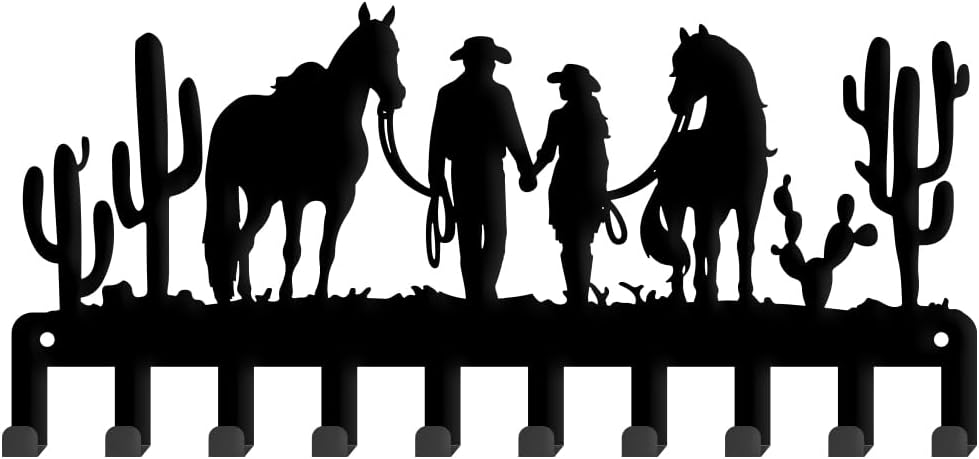 SUPERDANT Western Cowboy Key Holder Key Hanger for Entryway Wall Decor