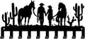 SUPERDANT Western Cowboy Key Holder Key Hanger for Entryway Wall Decor