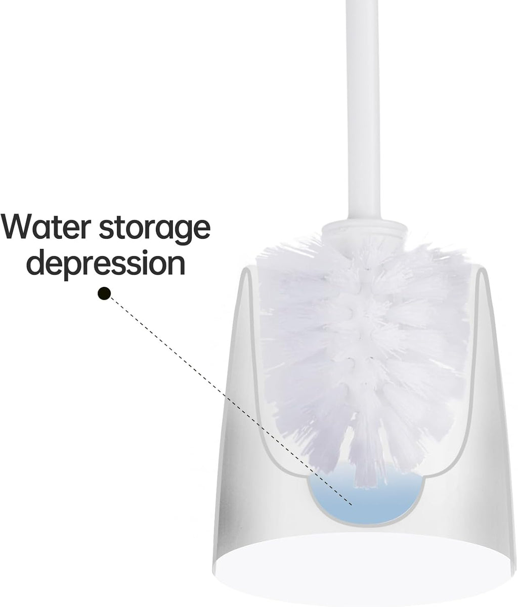 Toilet Brush Holder Only, The Crisp White Toilet Brush Holder is Suitable for Many Toilet Brushes and can Effectively Conceal the Toilet Brush, for Bathroom/Restroom Storage