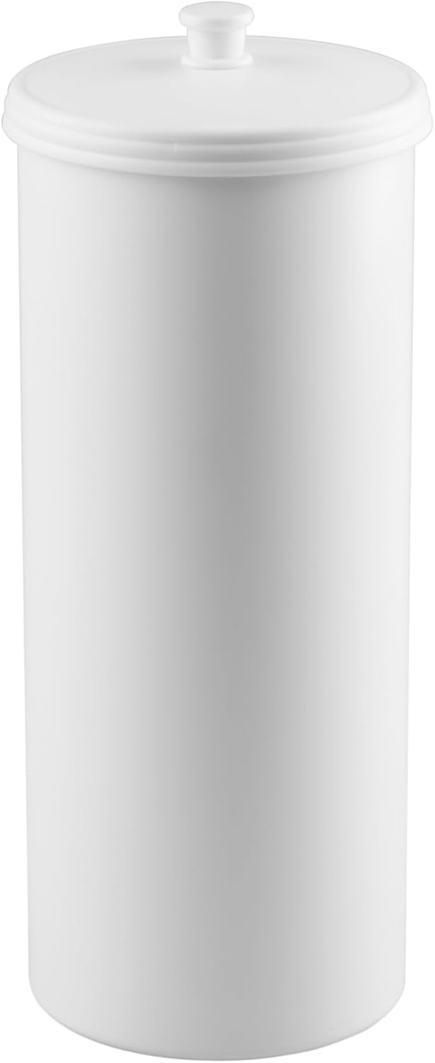 iDesign Freestanding Bathroom Toilet Paper Storage Holder, 2-Pack, White