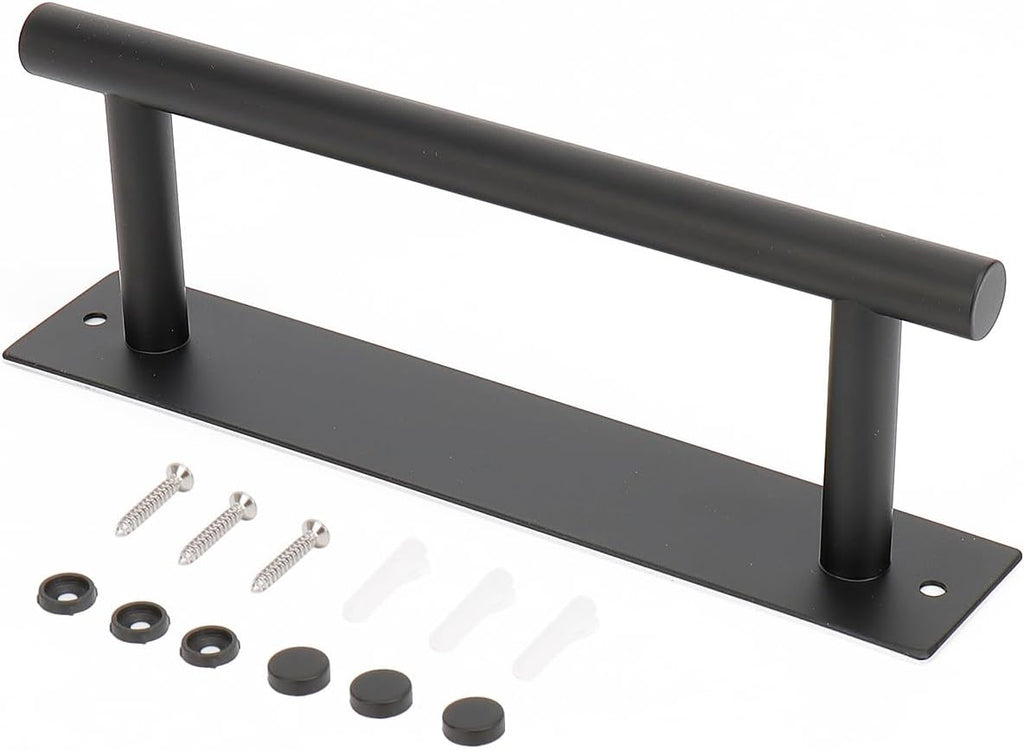 NearMoon Self Adhesive Hand Towel Holder/Towel Ring, Stainless Steel Hand Towel Bar Rustproof Stick on Wall-Towel Rack for Bathroom/Kitchen, Sticky and Wall Mounted (1, Matte Black)