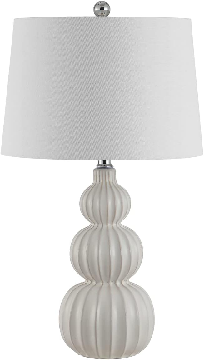 SAFAVIEH Corina Table Lamp, 26.5" Modern White TBL4277B