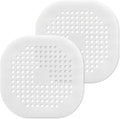 Square Drain Cover, 5.4 Inch, White, 2Pcs