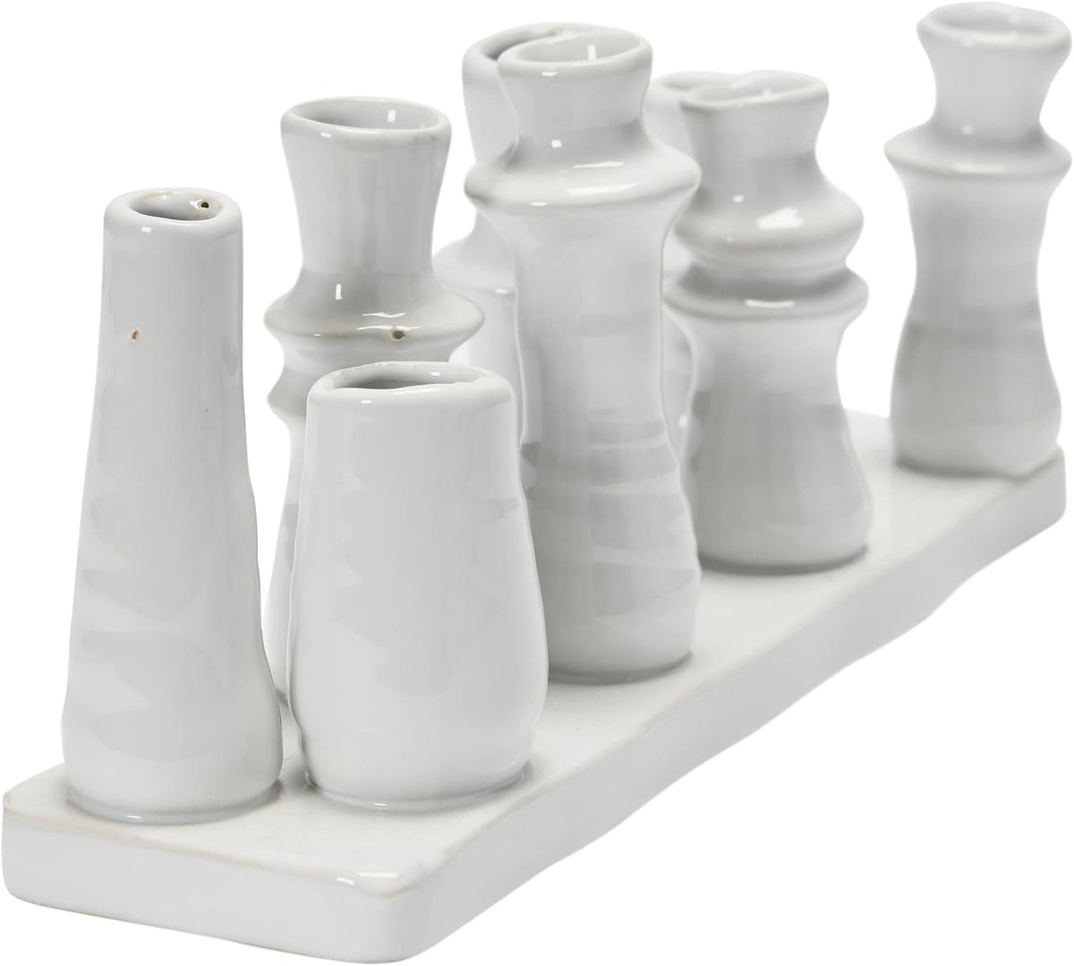 Bloomingville Stoneware Multi Vase with 8 Sections, White