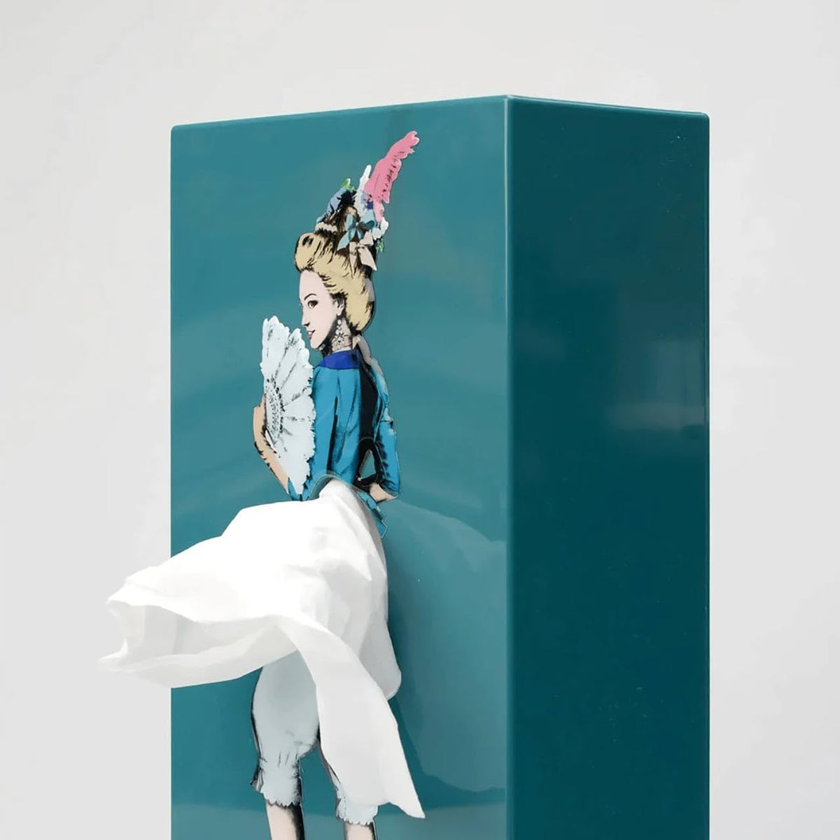 Flying Skirt® Tissue Box - The Original Design, Metal Base (Marie)