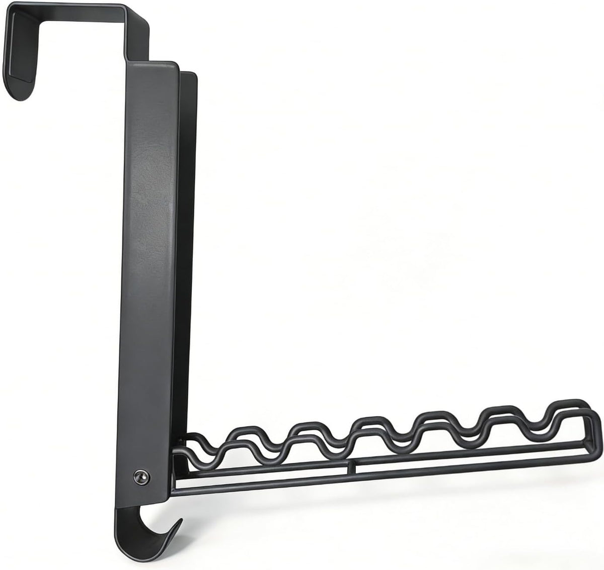 Over The Door Hooks, Folding Portable Over The Door Drying Rack for Small Space, Laundry Bathroom Bedroom Closet Travel Storage and Drying (1Pack, Black)