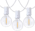 25Ft LED String Lights with 27 Shatterproof LED Clear Globe Bulbs, Indoor&Outdoor String Lights for Patio, Garden, Backyard, Bistro, Pergola, Tents, Gazebo Decor, White Wire