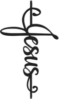 JEWLOVE Jesus Cross Metal Wall Art, Christian Church Home Office Decor