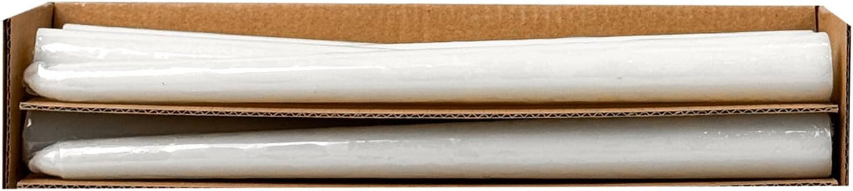 Taper Candles 12 Inch 20 Pack White – CW Studio Unscented Smokeless Candlesticks, 7-8 Hour Clean Burn – Elegant Dinner Table Centerpiece for Wedding, Holiday Decor & Romantic Dinners