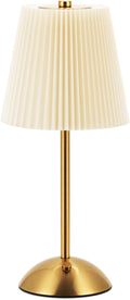 Cordless Rechargeable Table Lamp, 3-Color Touch Light, Antique Brass, Gift