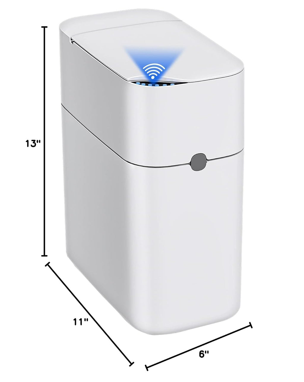 CTIME Touchless Automatic Bathroom Trash Can with Lid for Bathroom