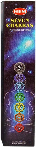 Hem Seven Chakras Incense Sticks – 35 Sticks Variety Set (7 Fragrance Packs) – Aromatic Incense for Meditation, Yoga & Home Fragrance.