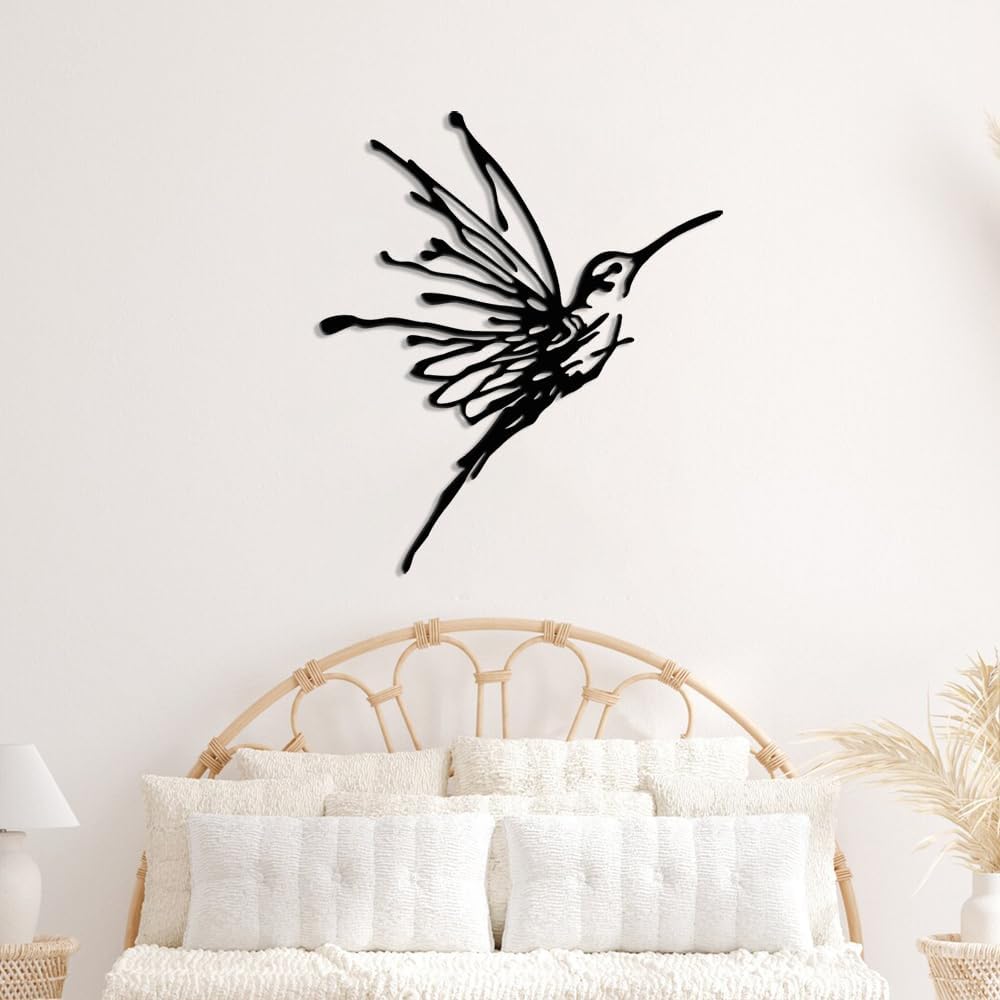 XORT 3D Hummingbird Metal Wall Art, Outdoor Decor Sculpture Sign