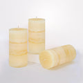 3x6 Inches Jasmine Scented Pillar Candles Ivory White Hand-Poured Long Burning Aromatherapy Candle for Home Scented Stress Relief Meditation Wedding Bar Table Centerpiece Decoration, 3 Pack