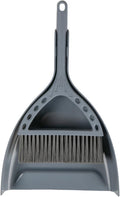 Mini Broom and Dustpan Set Small Dust pan and Brush Set Perfect for Desk Office Camping Dorm RV Essentials (Blue Gray)