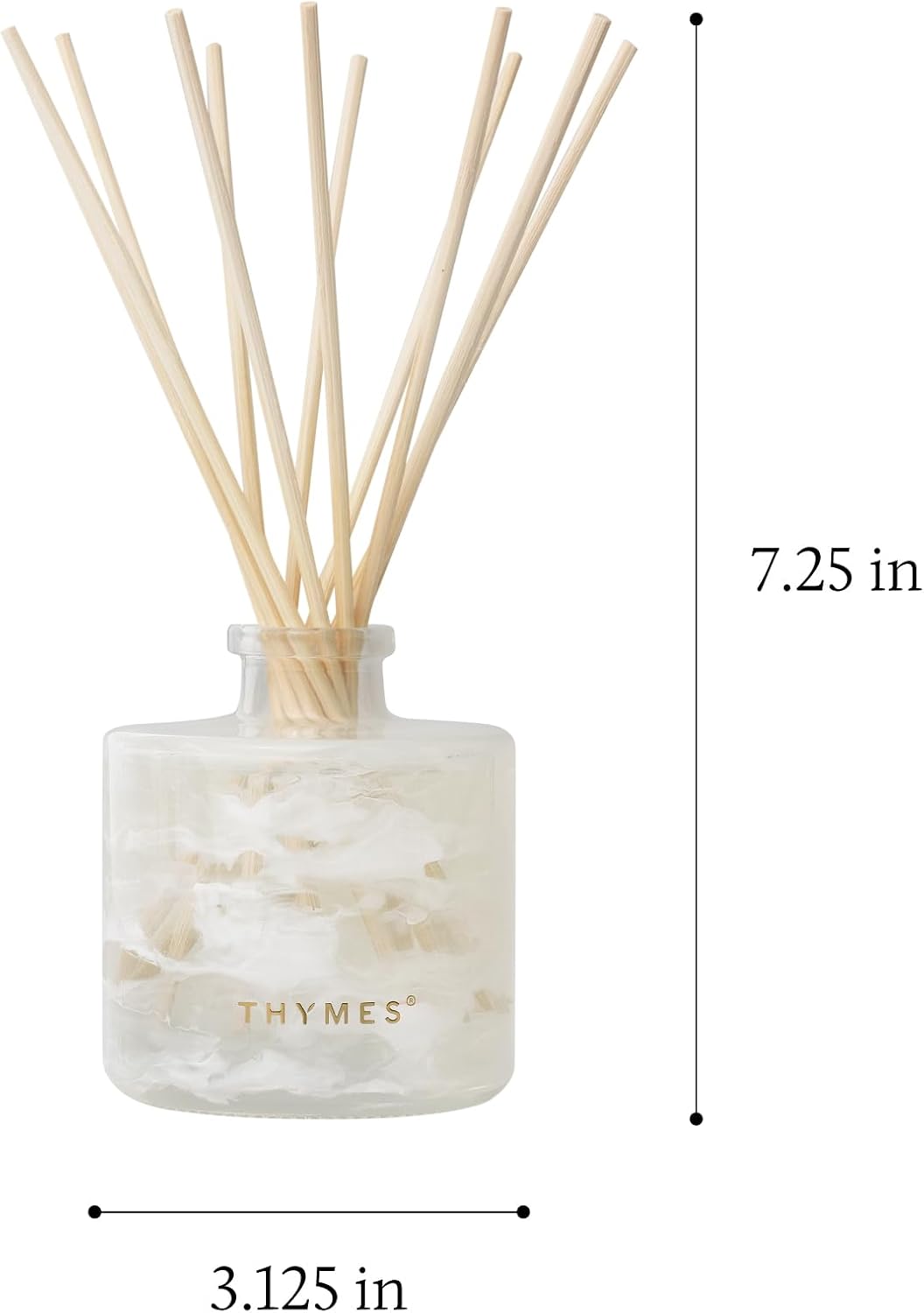 Thymes Frasier Fir Reed Diffuser Set, Tidings | Winter White, 4 fl oz