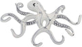 Octopus Keys Hook, Decorative Wall Mounted Nautical Wall Rack, Antique Key Holder Hook, Cast Aluminum Hanger for Hand Towel, Bathrobe, Jacket, Bedroom, Bathroom, Kitchen & Balcony (Distressed White)