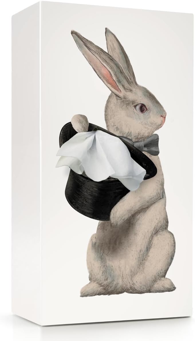 Magic Rabbit Tissue Box - Whimsical Magician Hat Illusion