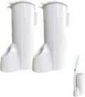 2 Packs Toilet Caddy Wand Holder (Holder Only, No Wand), Disposable Brush Kit, Stand Toilet Cleaning Starter Kit, Wall Mounted Storage Caddy.