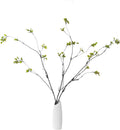 3pcs Artificial Ficus Branches, 38 Inch Faux Eucalyptus Stems, Green Fake Greenery for Vase Filler, Home Decoration (A-Green)