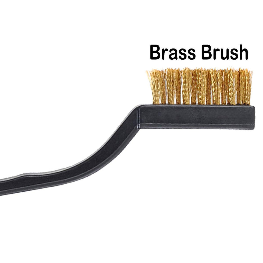 30PCS Mini Brass Wire Brush , Curved Handle, Masonry Brushes