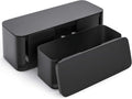 YECAYE 2 Pack Cable Management Box, Pet Friendly Cable Box Organizer for Home & Office, Child-Proof Floor Cord Cover, Cord Management and Cord Hider, Black