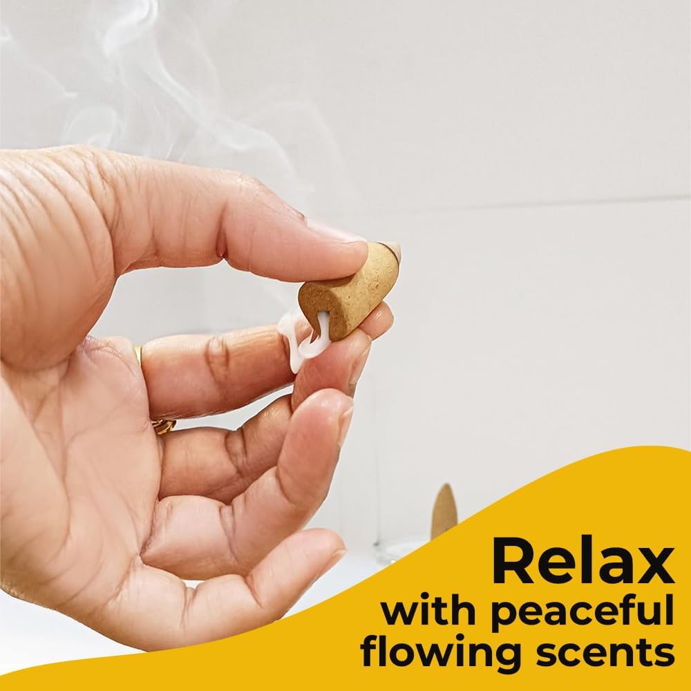 ARO VATIKA Backflow Natural Masala 120 Incense Cones | Pack of 11 Different Assorted Fragrances | for Home Fragrance & Prayers | Size 32mm | Burn Time- Approx 18 Minutes