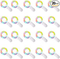 20 Pack Fairy Lights Battery Operated, 20 LED String Lights Mason Jar Lights, Waterproof Copper Wire Mini Lights String Firefly Light for Wedding, Table, Party, Christmas Decor (Multicolor)