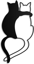 Kas Home Cat Metal Wall Decor Iron Cat Wall Art Cute Cats Wall Decor Signs for Living Room Bedroom Kitchen Office Wall Hanging Décor
