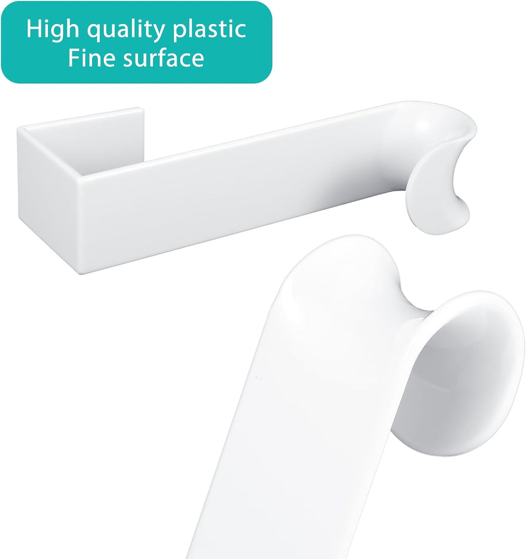 Giantree Plastic Over The Door Hooks, 4 Pack Door Hanger Hook White Coat Rack Hook, Plastic Over Doors Hooks for Hanging Clothes Towels for Bedroom Kitchen Bathroom