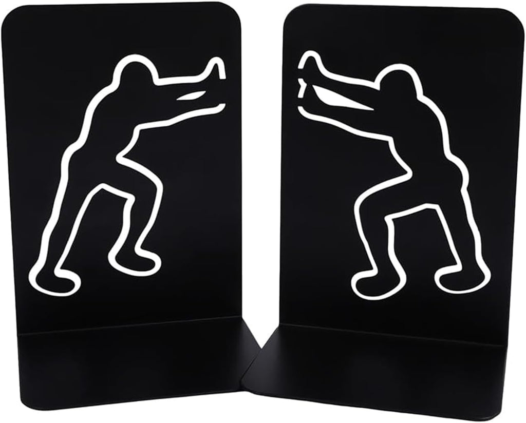 Human Silhouette Metal Bookend for Shelves