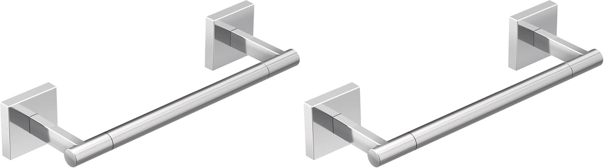 Moen Triva Chrome 9" Bathroom Hand -Towel Bar, BP1886CH (Pack of 2)