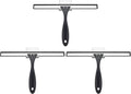 AmazerBath Squeegee for Shower Glass Door, Shower Squeegee for Glass Doors - All-Purpose Squeegee with Hook for Shower Doors, Windows, Mirrors, Tiles and Car Glass, 10 Inches (Pack of 3)