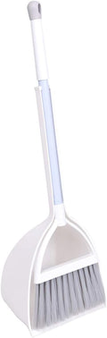 Mini Broom and Dustpan, Home Kitchen Sweeping for Kids(White+Gray)