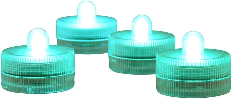 Halloween Submersible LED Lights cr2032 Battery Powered (Pack of 12) (Teal)