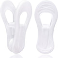 TOFIIGREM White Hanger Clips 50 Pack, Multi-Purpose Plastic Hangers Clips Perfect for Plastic Clothes Hangers, Clothes Pins Finger Clip for Skirt Pants Hangers