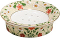 Floral Self Draining Soap Dish, Vintage Round Soap Tray(Style B)