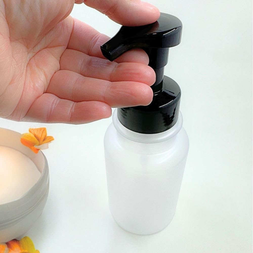 14 oz Plastic Foaming Soap Bottle Dispenser (Clear/Black)