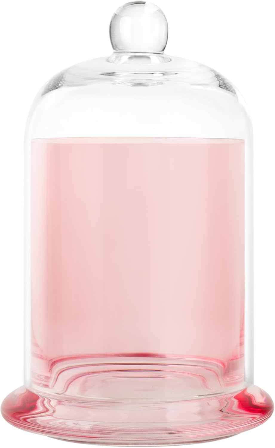 rejomiik Qtip Holder Glass Apothecary Jars with Lids Bathroom Storage Pink