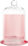 rejomiik Qtip Holder Glass Apothecary Jars with Lids Bathroom Storage Pink