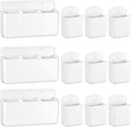 CroBlissful 12 Pcs Remote Control Holder Wall Mount Self Adhesive, White