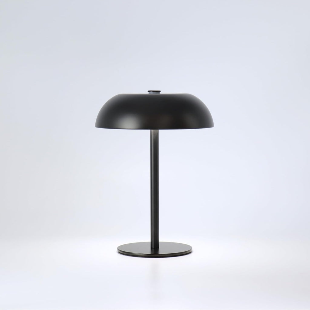 Cordless LED Mushroom Table Lamp, 5200mAh Battery, Dimmable 3 Color, Red